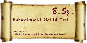 Bukovinszki Szilárd névjegykártya